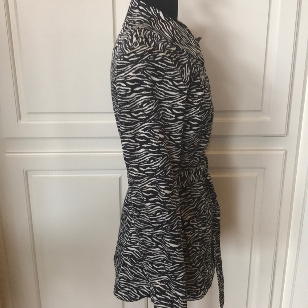 Sandro Studios Zebra Print Jacket With Sash - image 3